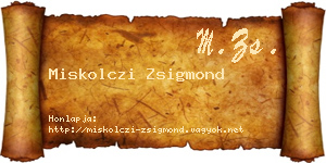 Miskolczi Zsigmond névjegykártya